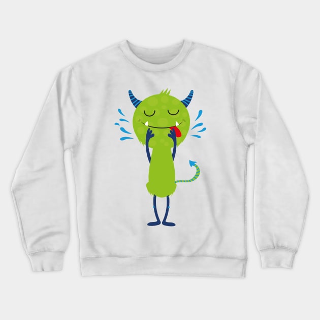 Happy little monster 4 Crewneck Sweatshirt by grafart